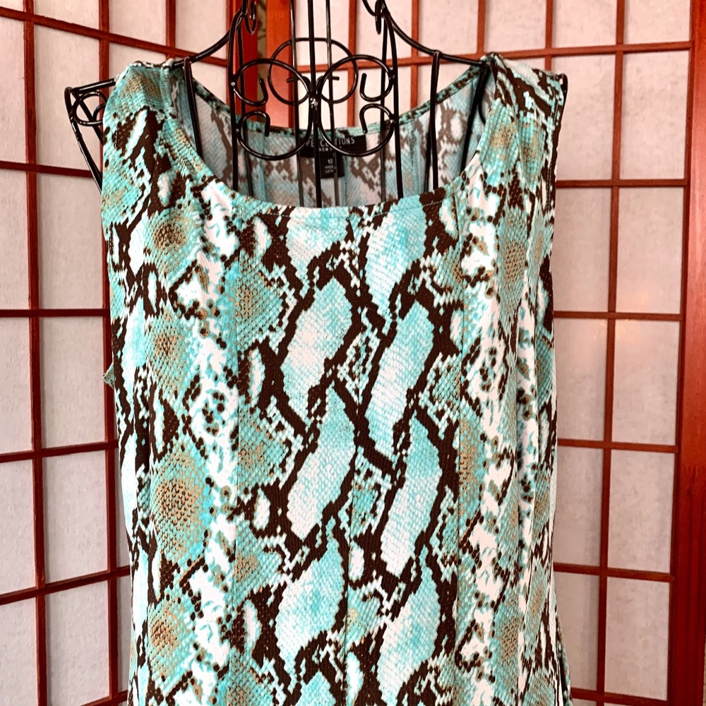 Perceptions New York Stretch Snake Pattern Midi